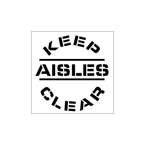 Plant Marking Stencil 20x20 - Keep Aisle Clear